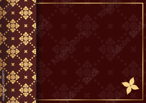 Elegant Certificate Design with Traditional Songket Motif. Vector Illustration