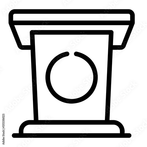 podium Line Icon