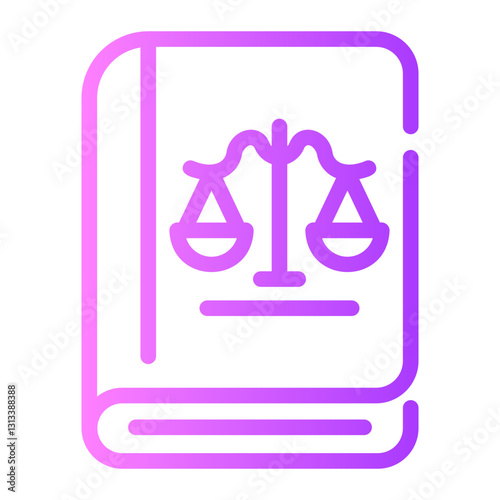 law book Line Gradient Icon