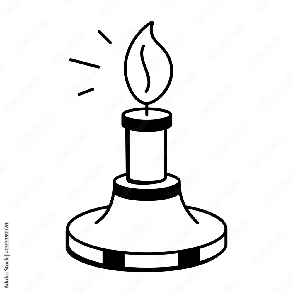 Bunsen burner icon in hand drawn style
Bunsen burner icon in hand drawn style