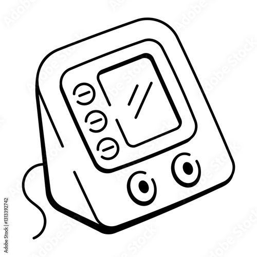 A hand drawn icon depicting a bp monitor 

