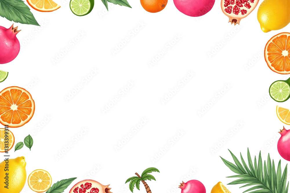 collage of various fruits and drinks on a white background collage of various fruits and drinks on a white background