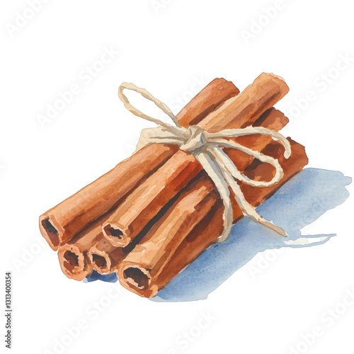Freshly Wrapped Cinnamon Sticks on a Light Background