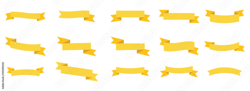 Big collection of ribbon banner frame design element vector on white background Big collection of ribbon banner frame design element vector on white background
