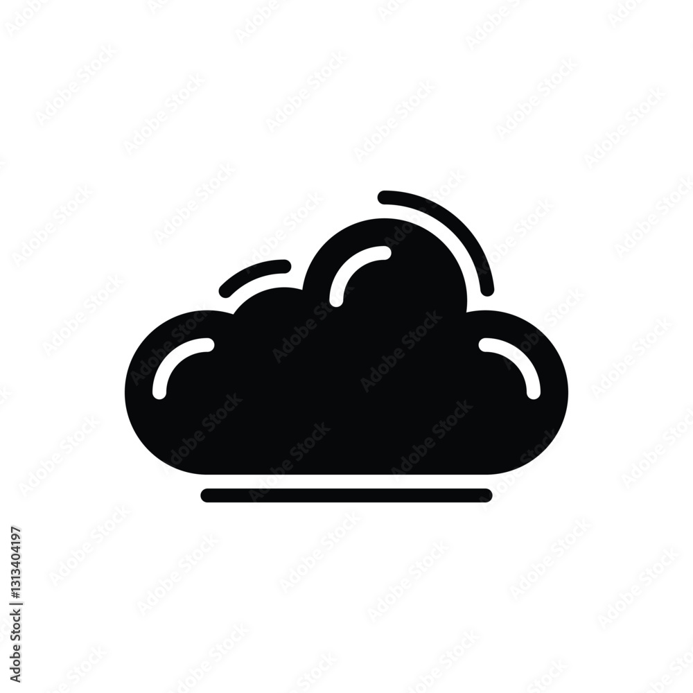 Black solid icon for cloud Black solid icon for cloud