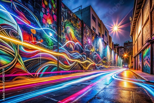Vibrant Street Art Patterns - Long Exposure Photography