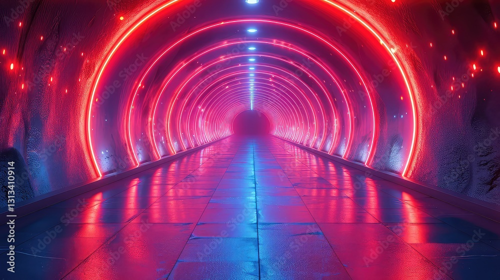 Abstract background tunnel of glowing arcs Abstract background tunnel of glowing arcs