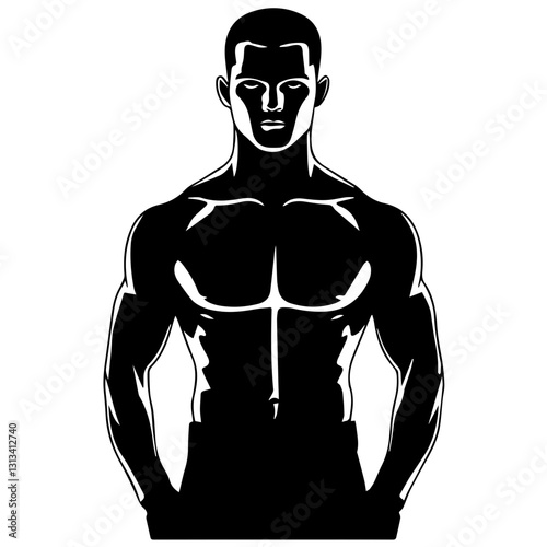 Boxer Fighting Pose Silhouette – Perfect for Sports & Fitness Designs
