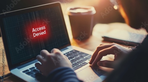 User Encountering Access Denied Error on Laptop Display Screen