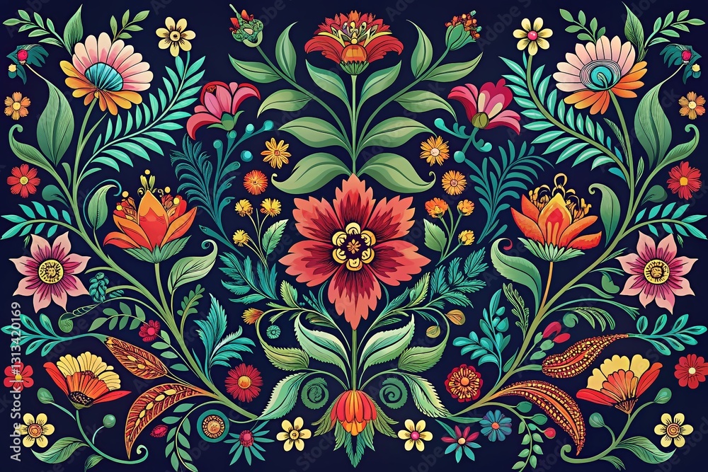 Vintage Sketch Silhouette Invitation Card Design Pattern - Elegant Floral Frame