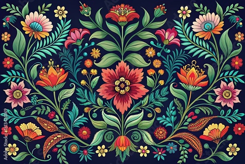 Vintage Sketch Silhouette Invitation Card Design Pattern - Elegant Floral Frame