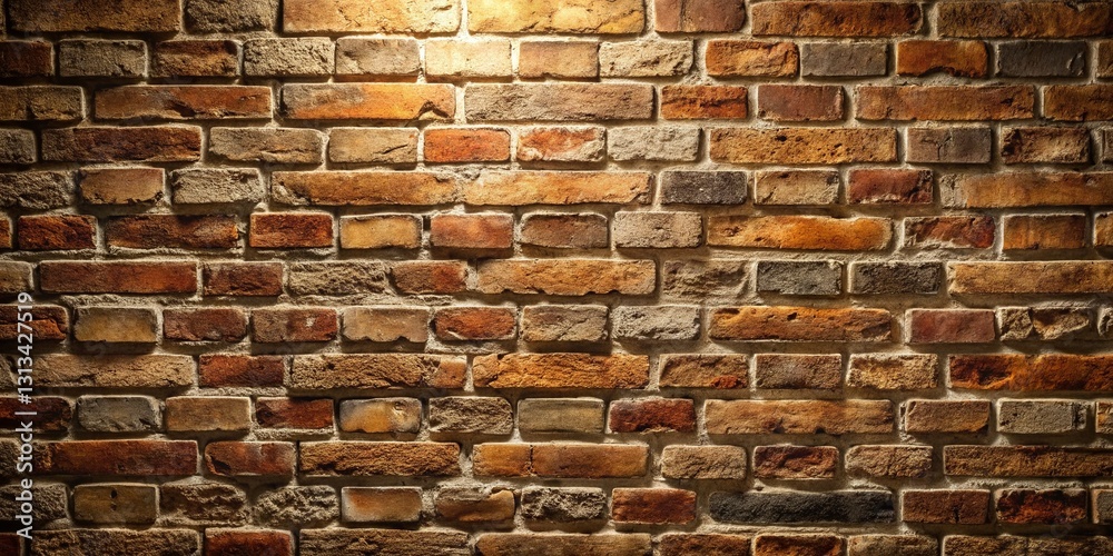 Fototapeta premium Weathered Brick Veneer Panel Background Texture: Rustic Brick Wall Pattern for Design