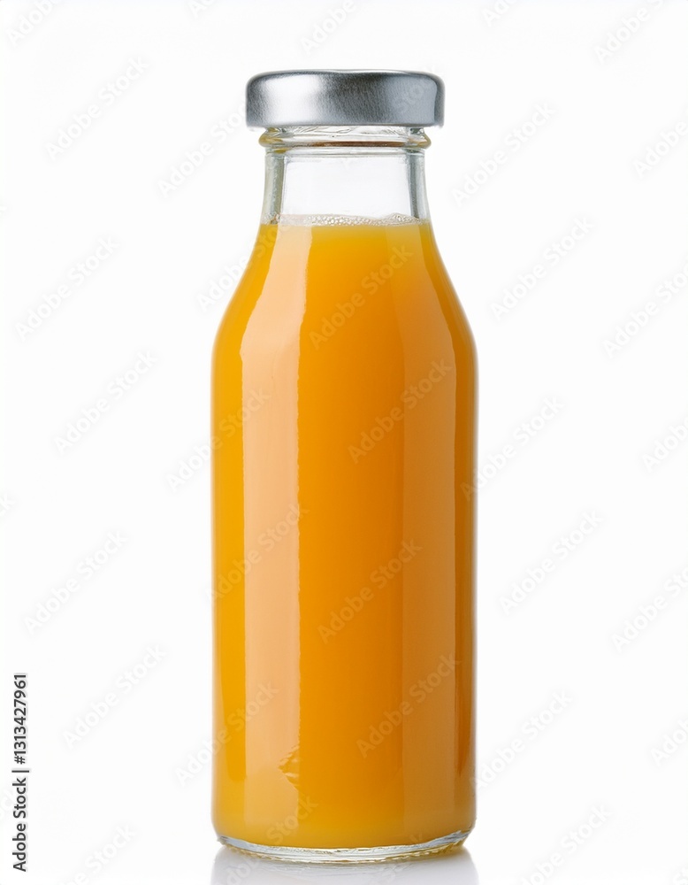 Glass bottle of juice Glass bottle of juice