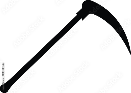 Hand scythe icon simple style, farm scythe icon. scythe sign. flat style.