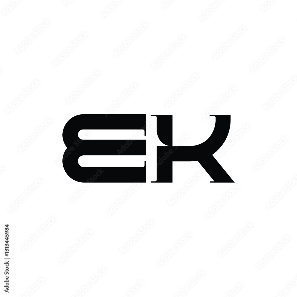EK monogram logo design letter text name symbol monochrome logotype alphabet character simple logo EK monogram logo design letter text name symbol monochrome logotype alphabet character simple logo