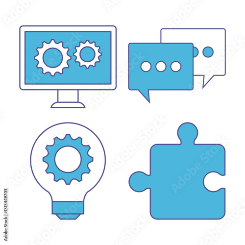 Fill Lined Team Target Corporate Enterprise Business Analysis Creative