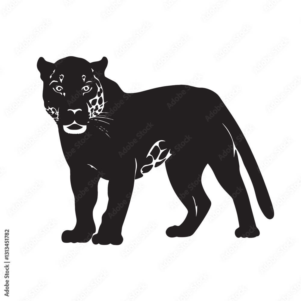 Wild Jaguar Silhouette Isolated for Design Use Wild Jaguar Silhouette Isolated for Design Use