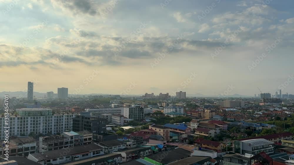 Early morning timelapse sunrise in Pattaya city thailand Chonburi region Bang Lamung south east asia thai