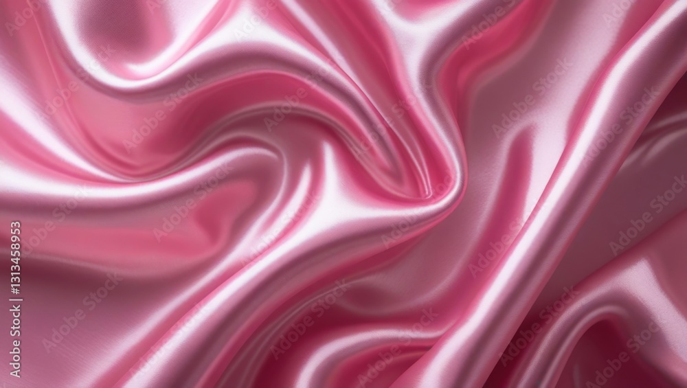 Obraz premium Grace in Every Fold: The Smooth Beauty of Pink Satin Silk