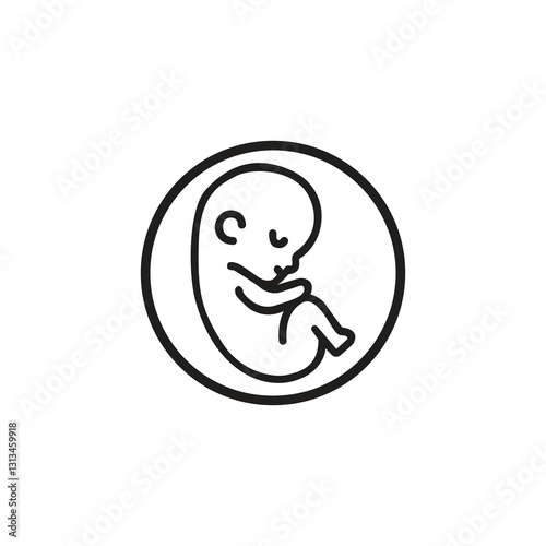 Baby in womb logo template