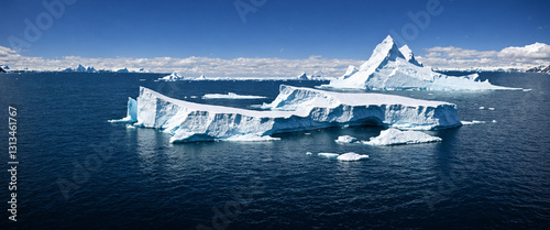 iceberg in the ocean with s...