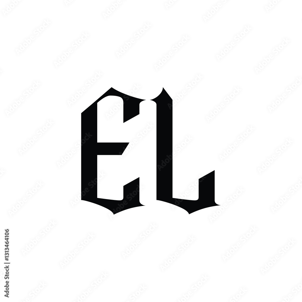 EL monogram logo design letter text name symbol monochrome logotype alphabet character simple logo EL monogram logo design letter text name symbol monochrome logotype alphabet character simple logo