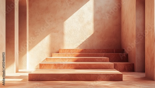 Wallpaper Mural Peachy Steps in Sunlit Room Torontodigital.ca