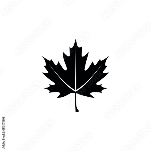 Maple leaf icon isolated on white background. Vector illustration