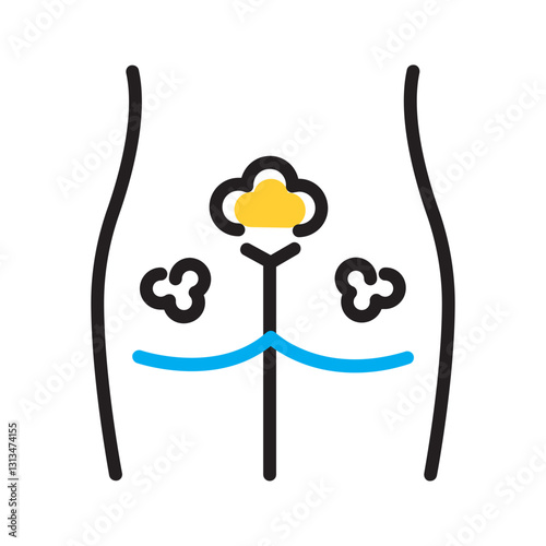 Vector multi color icon for Decubitus ulcers