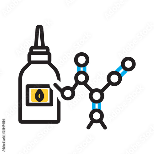 Vector multi color icon for Cyanoacrylate