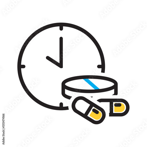Vector multi color icon for Dosage