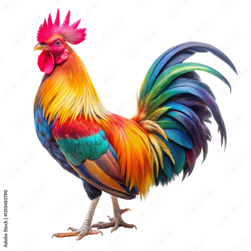Fototapeta premium rooster isolated on white