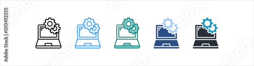 Automated Icon Set Multiple Style Collection