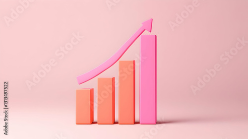 Growth Chart Showing Positive Trend with Colorful 3D Bars and Arrow Free Download Growth Chart Showing Positive Trend with Colorful 3D Bars and Arrow - GFXLoad