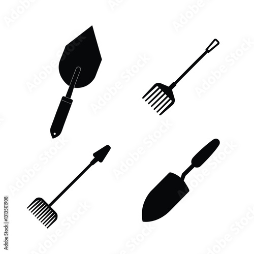 gardening tools set hand rake and Trowel