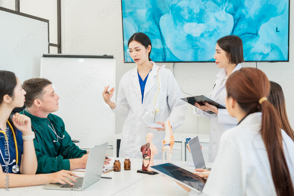 Fototapeta premium Doctor meeting to talk and consult together in the lab