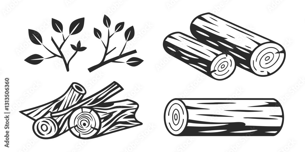 Rustic Wood Log & Lumber Graphic Templates – Modern Engraved Branch Designs
Rustic Wood Log & Lumber Graphic Templates – Modern Engraved Branch Designs