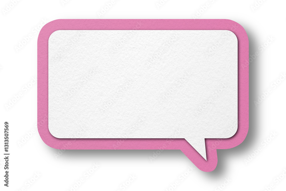 Pink paper speech bubbles separated on transparent background Pink paper speech bubbles separated on transparent background