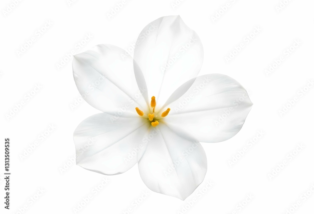 Fototapeta premium White Flower Blossom isolated- Elegant Minimalist Floral Design