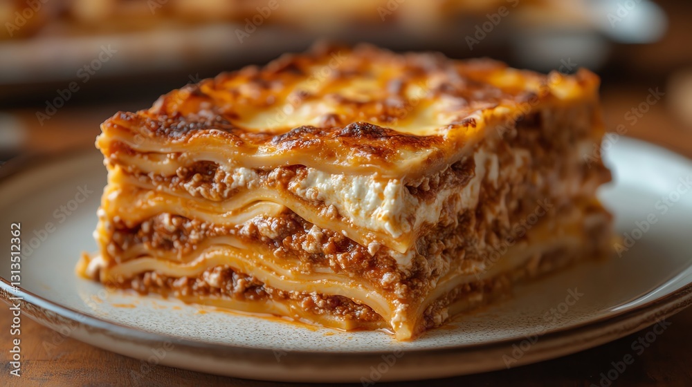 Delicious Layered Lasagna with Rich Meat and Cheese Filling Delicious Layered Lasagna with Rich Meat and Cheese Filling