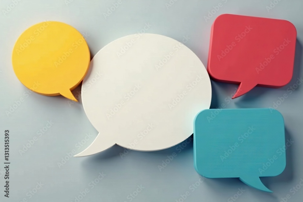 Geometric shapes and speech bubbles in comic style on grey backdrop, shapes, abstract Geometric shapes and speech bubbles in comic style on grey backdrop, shapes, abstract