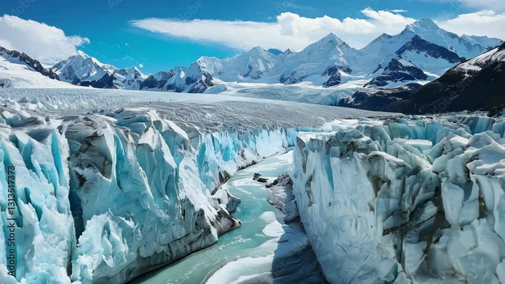 Arctic scenery under melting glaciers [4K]