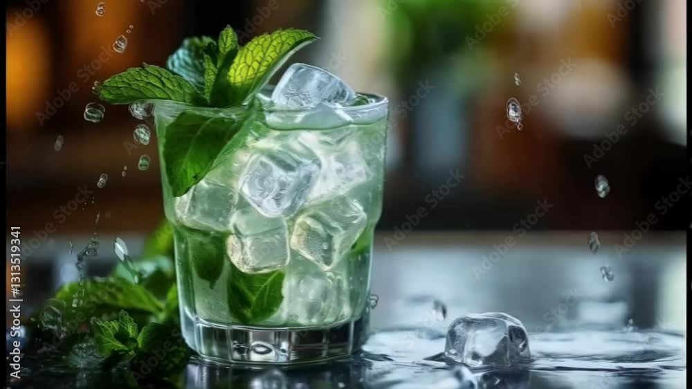 The ice mint drink was refreshingly cool, with a burst of minty flavor that invigorated the senses on a hot day.
