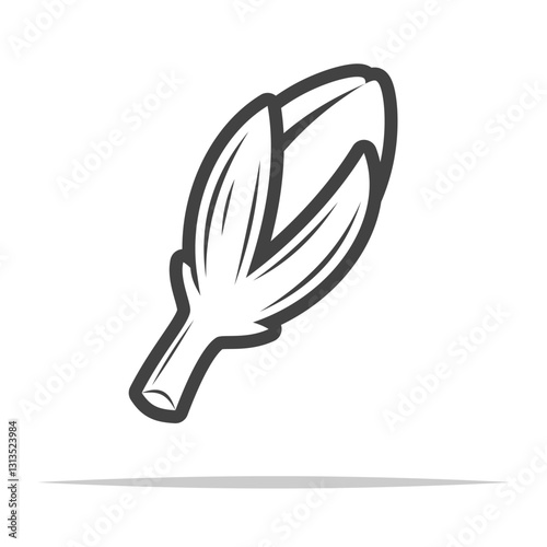 Flower bud outline icon transparent vector isolated