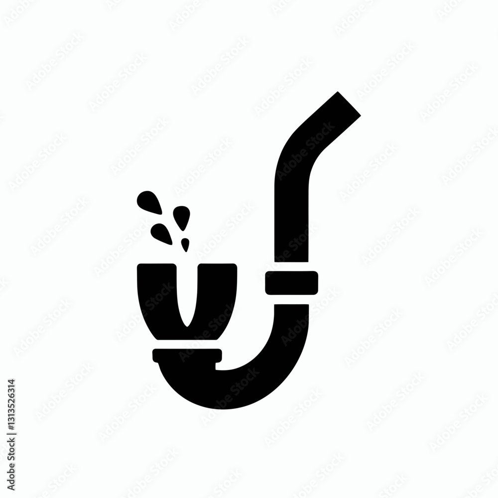 very simple flat and minimalist Snorkel silhouette in black on a white background very simple flat and minimalist Snorkel silhouette in black on a white background