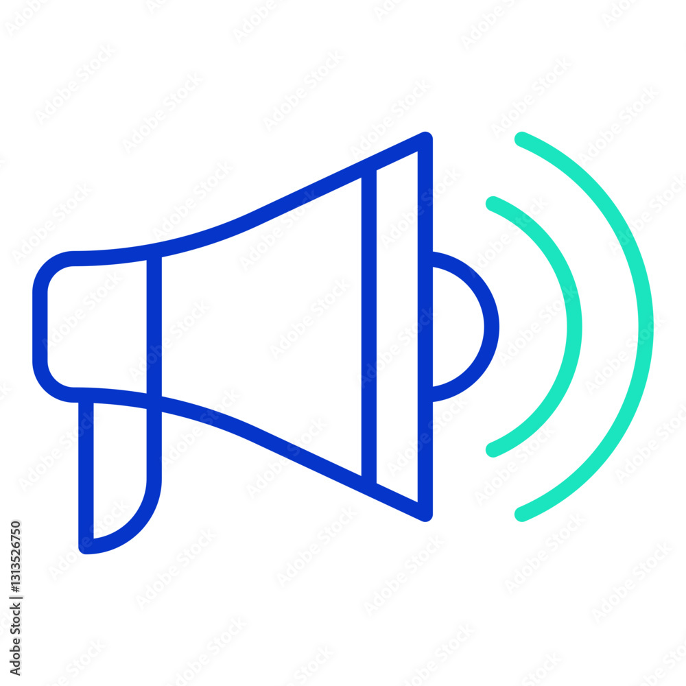 Announcement outline dual color icon Announcement outline dual color icon