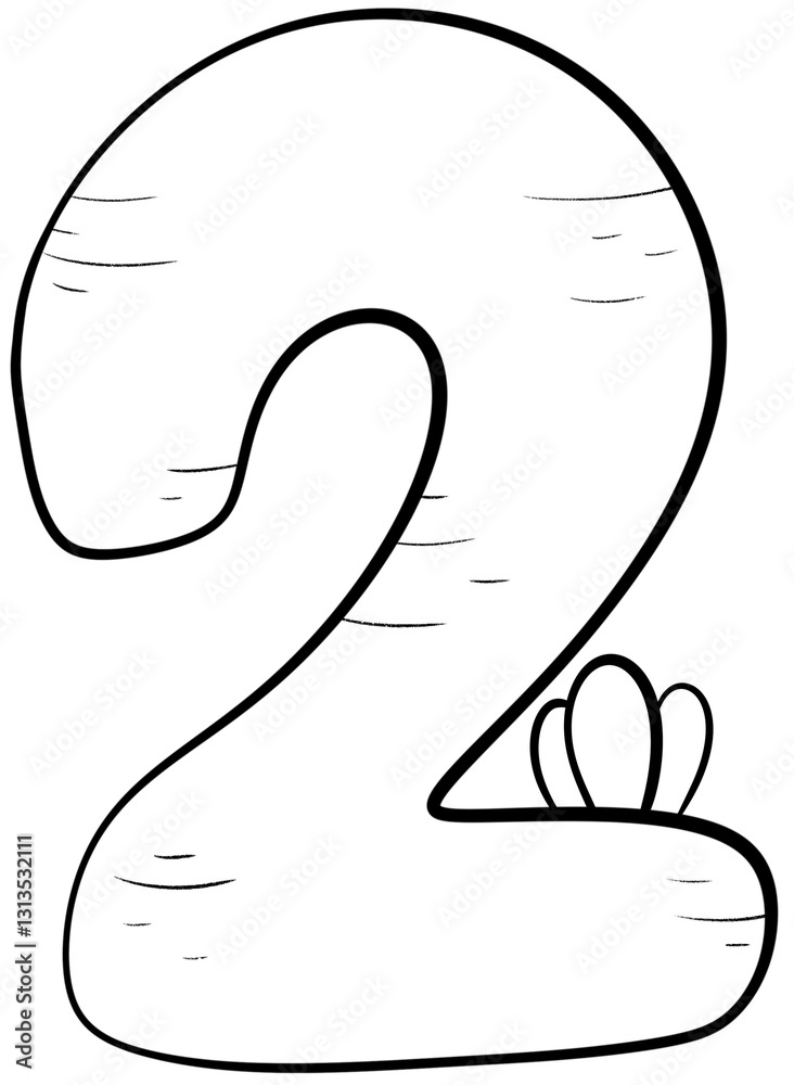 Outline number 2 design for kid, clipart number hand drawn
Outline number 2 design for kid, clipart number hand drawn