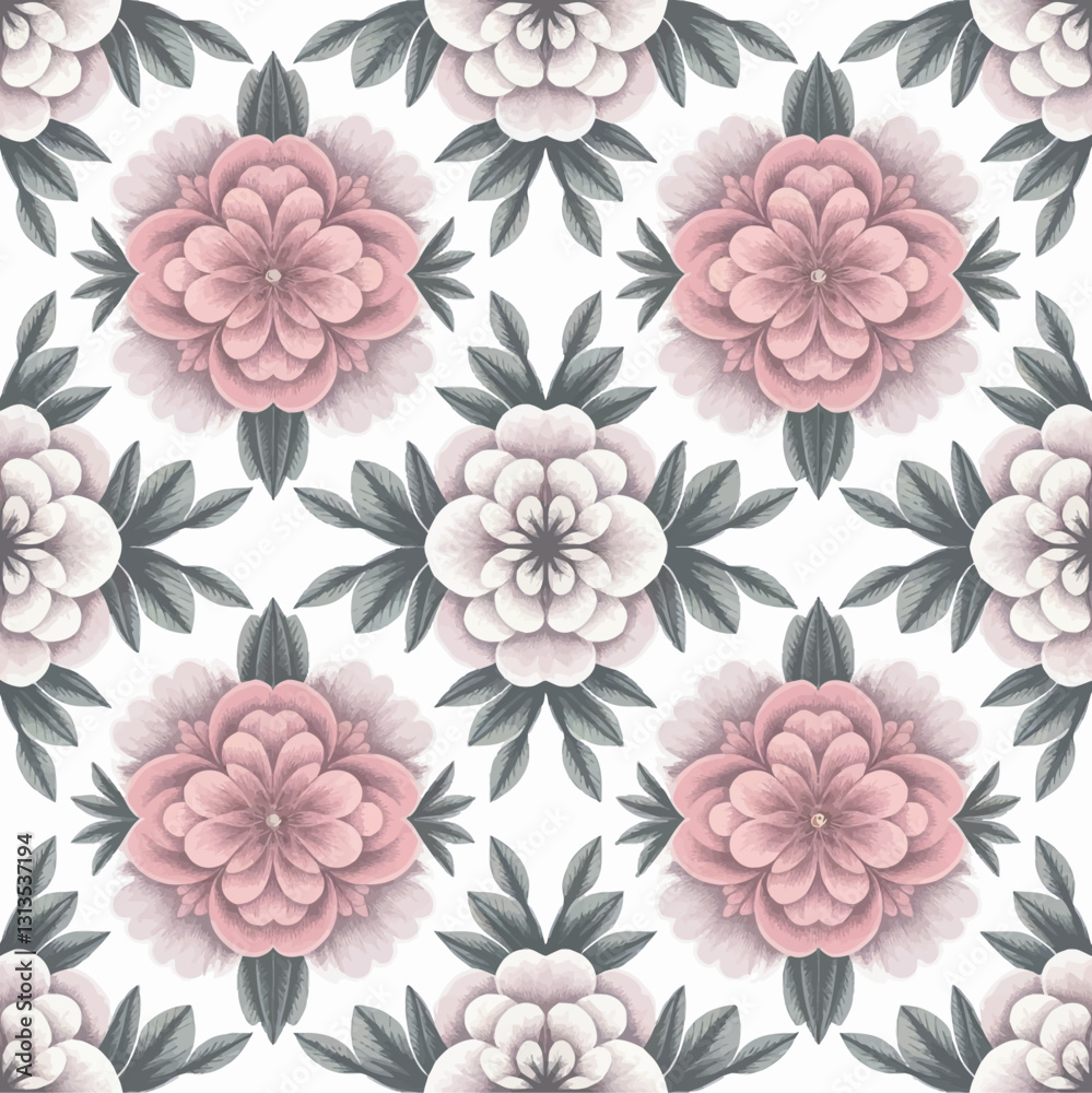 Fototapeta premium Seamless Floral Pattern Vector Design