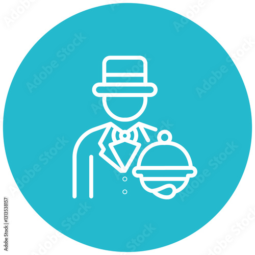 Butler Service Vector Icon