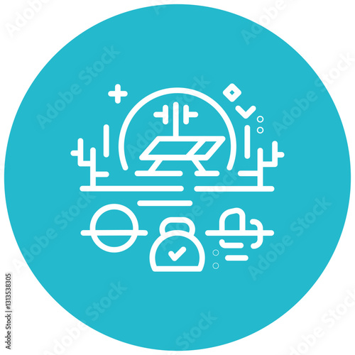 Fitness Center Vector Icon